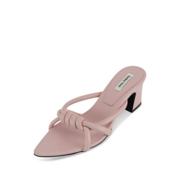 REIKE NEN Womens Pink Strap Footbed Rn3sh006 Slip On Leather Heeled Sandal 40